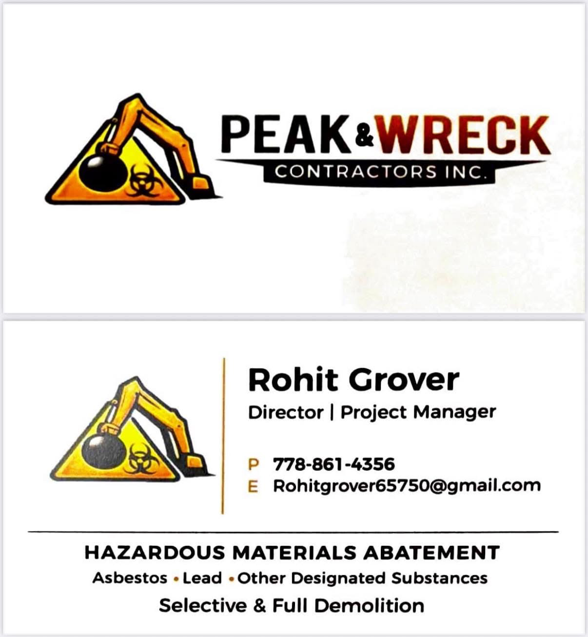 Peak & Wreck Contractors Inc. logo
